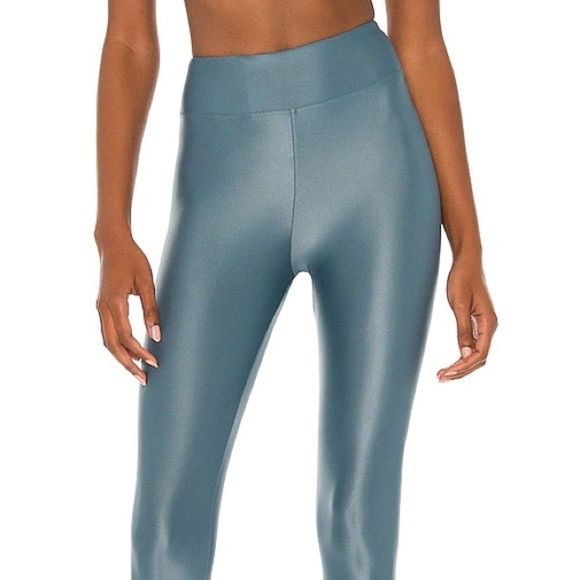 KORAL LUSTROUS INFINITY HIGH RISE METALLIC LEGGINGS IN TEAL LIQUID LEGGINGS BNWT - Picture 5 of 14